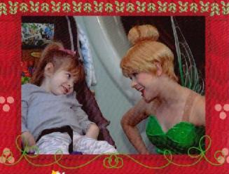 Brianna with Tinkerbell at Disney