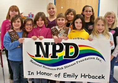Emily Hrbacek and Brownie Scout Friends