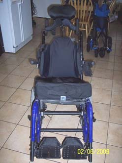 Wheelchair front view