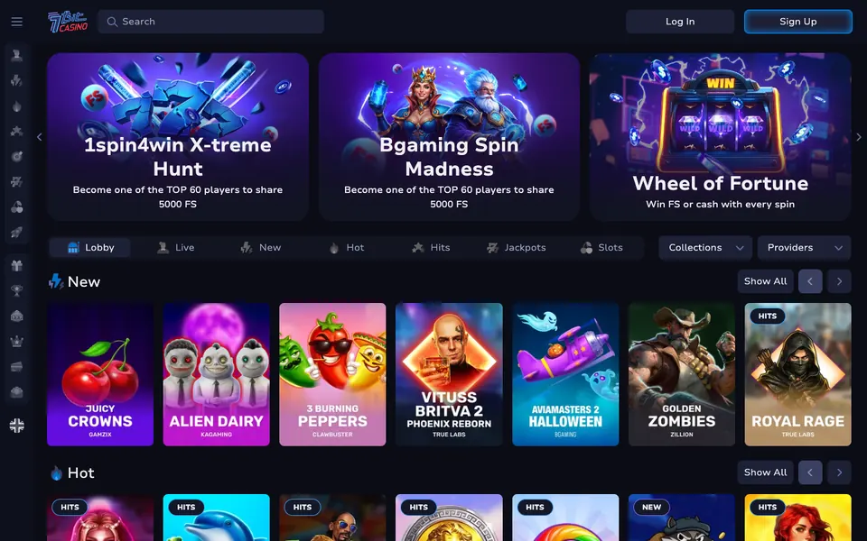 Lobby screenshot 7Bit Casino
