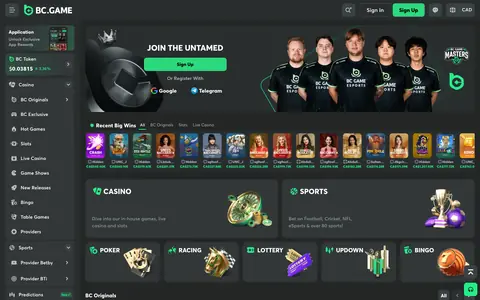 Lobby screenshot BC.Game