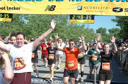 Finish line at 2009 marathon