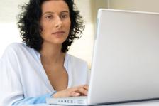 woman using laptop computer